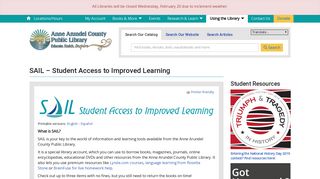 SAIL: Student Access to Improved Learning - Anne Arundel County ...