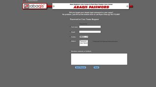 abaqis Password Request - North Cities Health Care Inc.