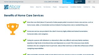 Benefits of Homecare Services: Nurses, Aides, More! | AbcorAbcor ...