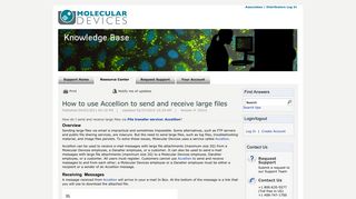 How to use Accellion to send and receive large files - Molecular Devices