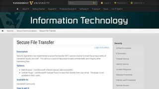 Secure File Transfer | Secure Communications | Security | Vanderbilt ...
