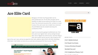 www.aceelitecard.com - Account Login & Access | - Prepaid Center