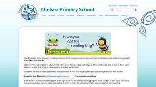 The Bug Club - Chelsea Primary School