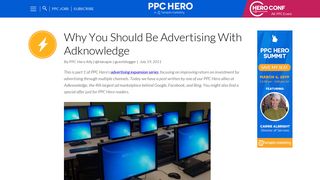 PPC Advertising With Adknowledge | PPC Hero
