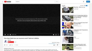 How does black box car insurance work? Admiral LittleBox - YouTube