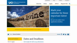 Application Dates and Deadlines | UCI Admissions | UCI Admissions