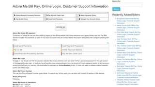 Adore Me Bill Pay, Online Login, Customer Support Information