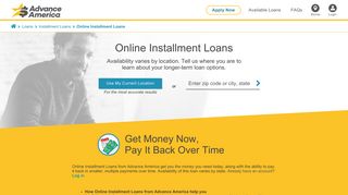 Online Installment Loans | Advance America