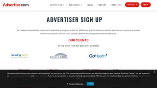 Advertiser Sign Up | Digital Advertising | Advertise.com