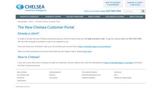 Chelsea Financial Services: The New Chelsea Customer Portal