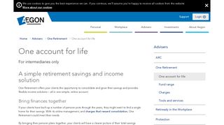 One account A simple retirement savings and income solution - Aegon