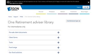 One retirement adviser library - Aegon