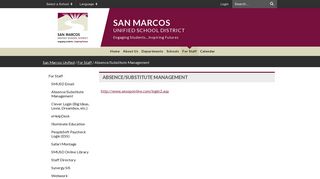 Absence/Substitute Management - San Marcos Unified