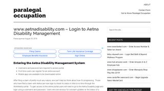 www.aetnadisability.com - Login to Aetna Disability Management ...