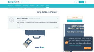 Data balance inquiry, Saudi Arabia forum - Expat.com