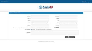 Amantel.com:: Create new wholesale user