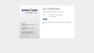 Sign in to AmBank Online
