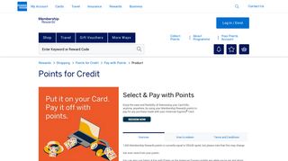 Select & Pay with Points | Membership Rewards | American Express SG