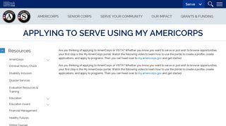 Applying to Serve Using My AmeriCorps | Corporation for National and ...