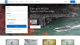 American Express TH | Log in | Cards, Rewards and Travel