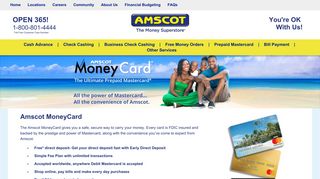 Prepaid Mastercard - Amscot