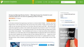 Annapurna Marriage Bureau Guntur — Marriage bureau has ...