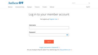 Log in: New & Registered Members | Anthem.com - Anthem Blue Cross