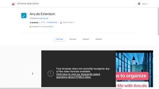Any.do Extension - Google Chrome