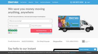 Move Anything Anywhere. FREE Delivery Quotes - AnyVan.com