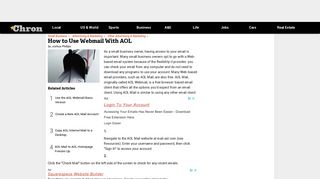 How to Use Webmail With AOL | Chron.com