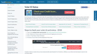 Voter ID Status | Check your Election Card Status - 2018 - BankBazaar