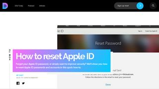 How to reset Apple ID - email address and password - DGiT