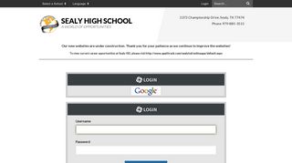 Login - Sealy High School - Sealy Independent School District