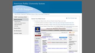 Access Your Sakai Course - American Public University System