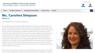 Ms. Caroline Simpson - American Public University System (APUS)