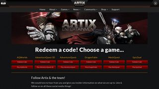 Redeem A Code - Artix.com