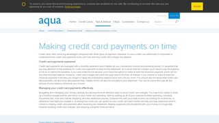 Credit Card Payments - aqua