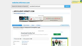 arcclient.ivrnet.com at WI. Government of Alberta // Employment ...