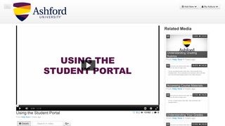 Using the Student Portal - Ashford University