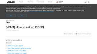 [WAN] How to set up DDNS | Official Support | ASUS Global