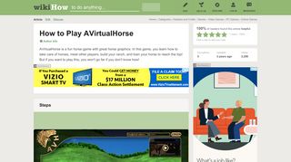 How to Play AVirtualHorse: 9 Steps (with Pictures) - wikiHow