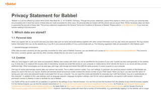 Privacy Statement - Babbel.com