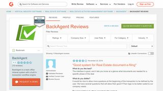 BackAgent Reviews 2019 | G2 Crowd