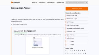 Backpage Login Account