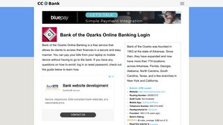 Bank of the Ozarks Online Banking Login - CC Bank