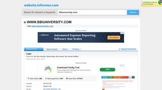 bbiuniversity.com at Website Informer. Login. Visit Bbiuniversity.