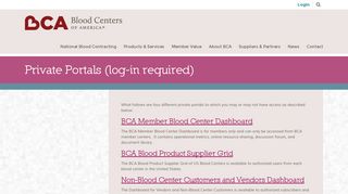 Private Portals (log-in required) | Blood Centers of America