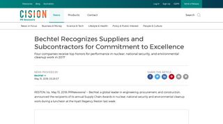 Bechtel Recognizes Suppliers and Subcontractors for Commitment to ...