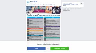 Belfast Met - http://www.belfastmet.ac.uk/docs/courses/Plac... | Facebook