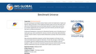 Benchmark Universe | IMS Global Learning Consortium